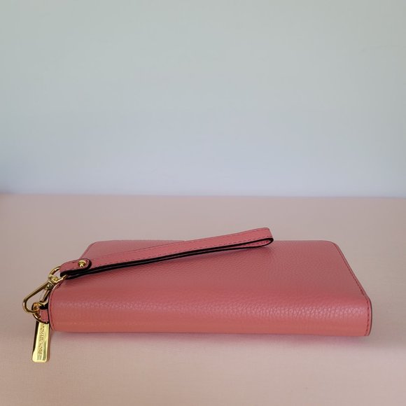 MICHAEL KORS Jet Set Travel Continental Pebbled Leather Wallet-Tea Rose⭐ - Picture 9 of 16